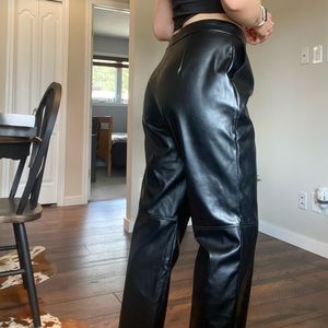 HALSTON LEATHER PANTS